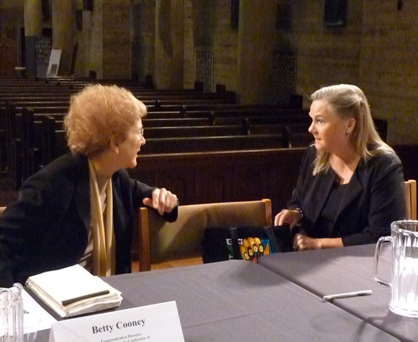 Advisors Betty Cooney and Bishop Mary Ann Swenson planning Finding Hope in the Holy Advisors Betty Cooney and Bishop Mary Ann Swenson planning Finding Hope in the Holy