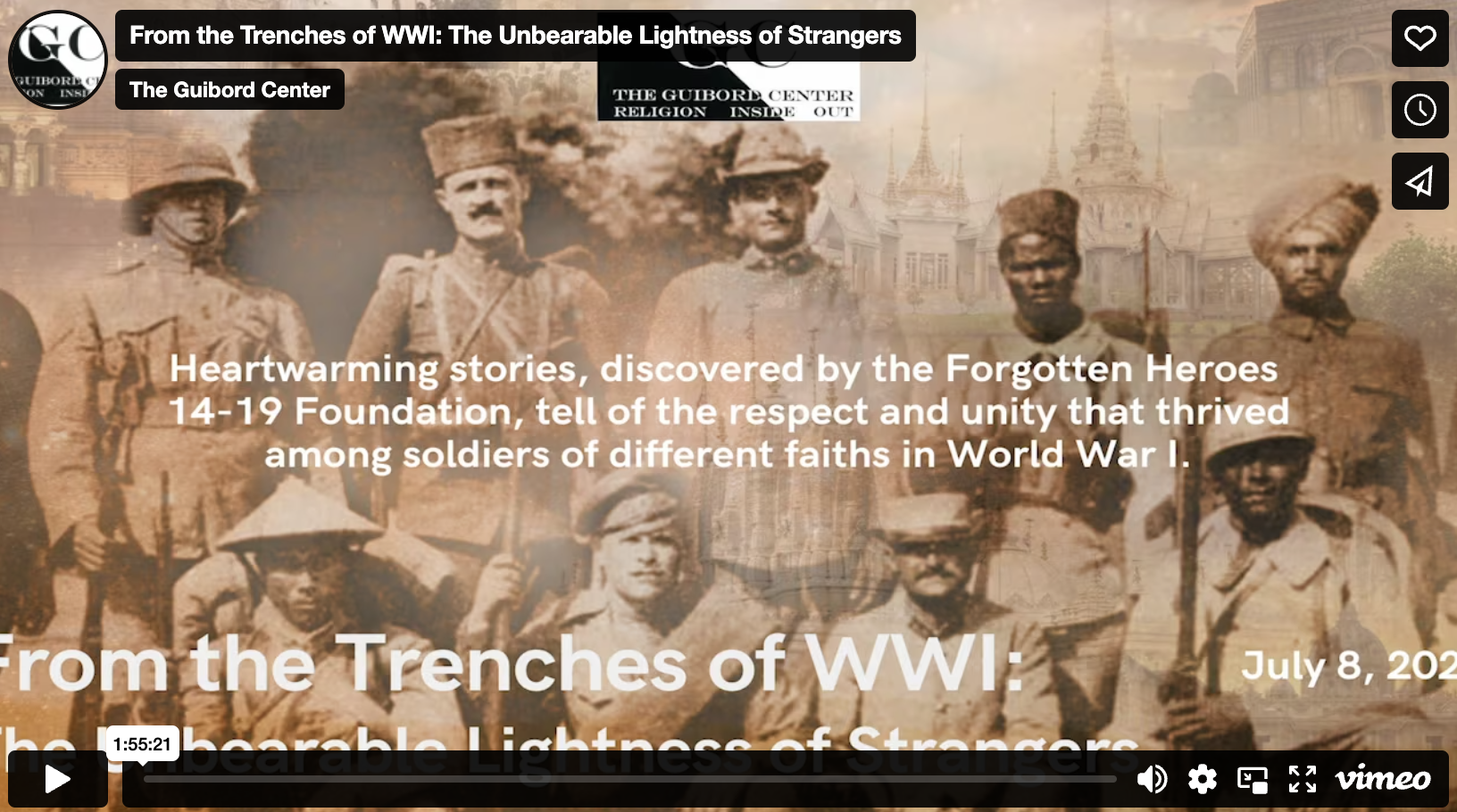 Interfaith Stories From the Trenches of WWI: The Unbearable Lightness of Strangers