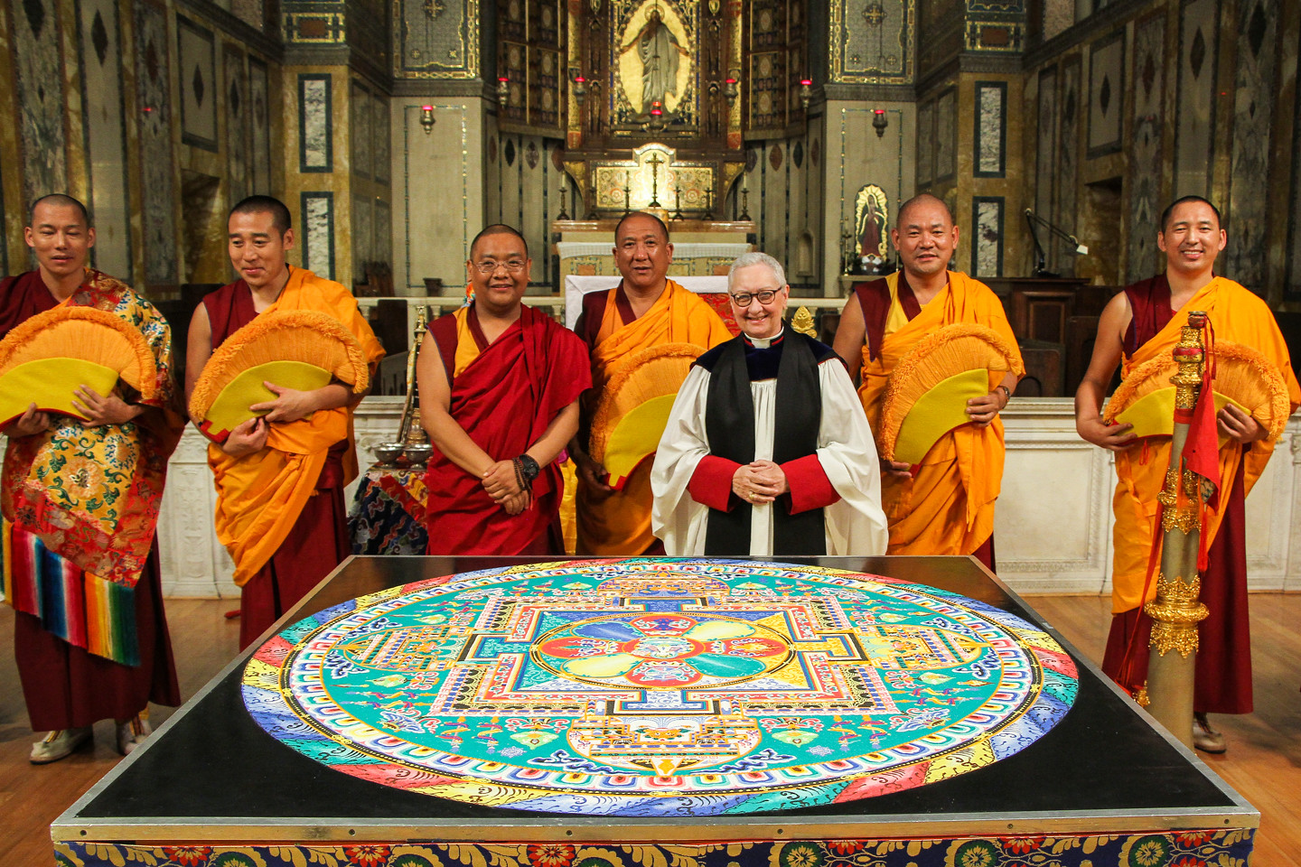 Dr. Gwynne with Buddhist Monks